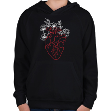 PRINTFASHION red&white 1 - Gyerek kapucnis pulóver - Fekete