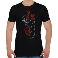 PRINTFASHION red&white 5 - Férfi póló - Fekete férfi póló