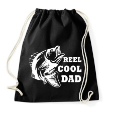 PRINTFASHION Reel Cool Dad  - Sportzsák, Tornazsák - Fekete tornazsák
