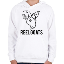 PRINTFASHION Reel Goats - Gyerek kapucnis pulóver - Fehér gyerek pulóver, kardigán