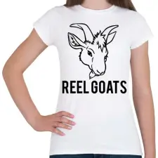 PRINTFASHION Reel Goats - Női póló - Fehér női póló