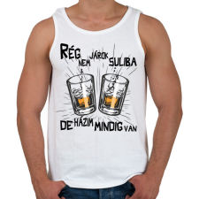 PRINTFASHION Rég nem járok suliba de házim mindig van  - Férfi atléta - Fehér atléta, trikó