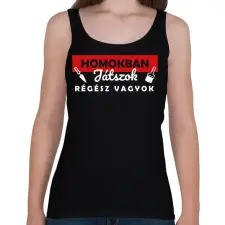 PRINTFASHION Régész vagyok - Női atléta - Fekete női trikó