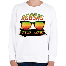 PRINTFASHION Reggae for life - Gyerek pulóver - Fehér gyerek pulóver, kardigán