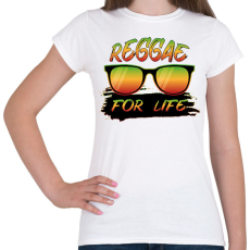 PRINTFASHION Reggae for life - Női póló - Fehér