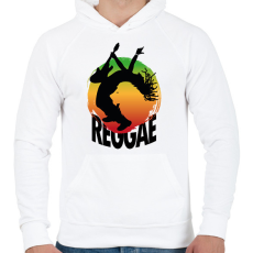 PRINTFASHION Reggae gitáros - Férfi kapucnis pulóver - Fehér