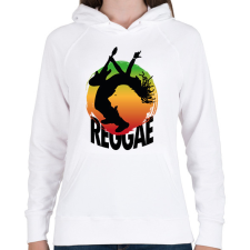 PRINTFASHION Reggae gitáros - Női kapucnis pulóver - Fehér női pulóver, kardigán
