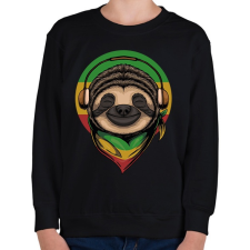 PRINTFASHION Reggae lajhár - Gyerek pulóver - Fekete gyerek pulóver, kardigán