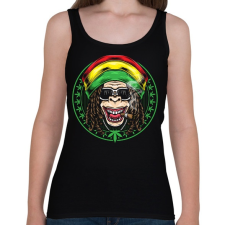 PRINTFASHION Reggae majom - Női atléta - Fekete női trikó