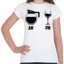 PRINTFASHION Reggel - Este fekete - Női póló - Fehér női póló