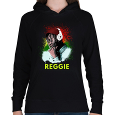 PRINTFASHION REGGIE PORTRÉ - Női kapucnis pulóver - Fekete