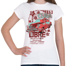 PRINTFASHION régi kocsi - Női póló - Fehér női póló