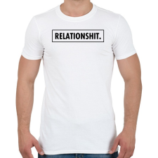 PRINTFASHION Relationshit - Férfi póló - Fehér férfi póló