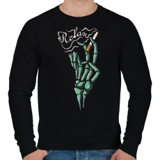 PRINTFASHION Relax - Férfi pulóver - Fekete