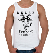 PRINTFASHION Relax kecske - Férfi atléta - Fehér atléta, trikó