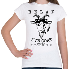 PRINTFASHION Relax kecske - Női póló - Fehér