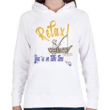 PRINTFASHION RELAX - Női kapucnis pulóver - Fehér női pulóver, kardigán