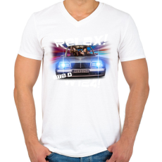 PRINTFASHION relax w124 ENG - Férfi V-nyakú póló - Fehér