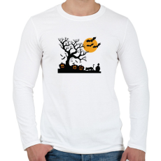 PRINTFASHION Rémisztő Halloween - Férfi hosszú ujjú póló - Fehér