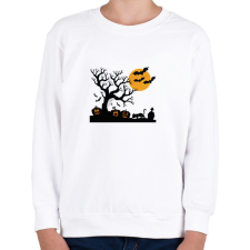 PRINTFASHION Rémisztő Halloween - Gyerek pulóver - Fehér gyerek pulóver, kardigán