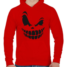 PRINTFASHION Rémisztő mosoly - Férfi kapucnis pulóver - Piros férfi pulóver, kardigán