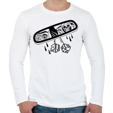 PRINTFASHION Rémület - Férfi hosszú ujjú póló - Fehér férfi póló