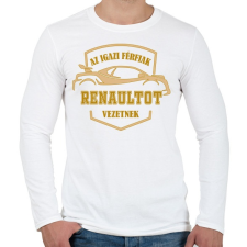 PRINTFASHION Renault sofőr - Férfi hosszú ujjú póló - Fehér férfi póló