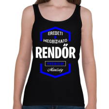 PRINTFASHION Rendőr prémium minőség - Női atléta - Fekete női trikó