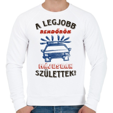 PRINTFASHION Rendőr szülinapja május színes - Férfi pulóver - Fehér férfi pulóver, kardigán