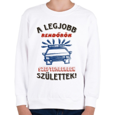 PRINTFASHION Rendőr szülinapja szeptember színes - Gyerek pulóver - Fehér gyerek pulóver, kardigán