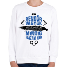 PRINTFASHION Rendőr vagyok - Gyerek pulóver - Fehér