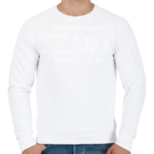 PRINTFASHION RENDSZERGAZDA - Férfi pulóver - Fehér férfi pulóver, kardigán