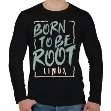 PRINTFASHION Rendszergazdának született - Férfi hosszú ujjú póló - Fekete férfi póló