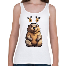 PRINTFASHION Rénszarvas bober - Női atléta - Fehér