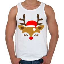 PRINTFASHION Rénszarvas  - Férfi atléta - Fehér atléta, trikó
