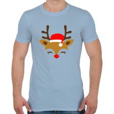 PRINTFASHION Rénszarvas  - Férfi póló - Világoskék férfi póló