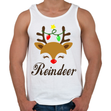 PRINTFASHION Rénszarvas/Reindeer - Férfi atléta - Fehér atléta, trikó