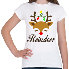 PRINTFASHION Rénszarvas/Reindeer - Női póló - Fehér
