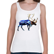 PRINTFASHION Rénszarvasban a téli táj - Női atléta - Fehér női trikó