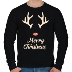 PRINTFASHION Rénszarvaska - Férfi pulóver - Fekete
