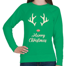 PRINTFASHION Rénszarvaska - Női pulóver - Zöld női pulóver, kardigán