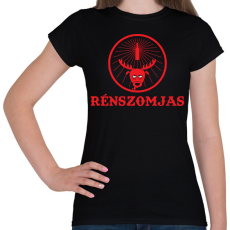 PRINTFASHION Rénszomjas - Női póló - Fekete