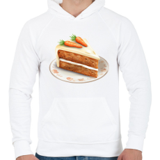 PRINTFASHION Répatorta - Férfi kapucnis pulóver - Fehér