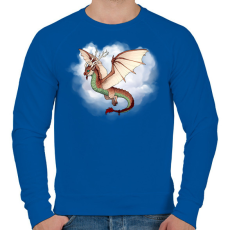 PRINTFASHION Reptáv - Férfi pulóver - Királykék