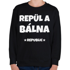 PRINTFASHION REPÜL A BÁLNA - Gyerek pulóver - Fekete gyerek pulóver, kardigán