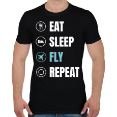 PRINTFASHION Repülés - Férfi póló - Fekete