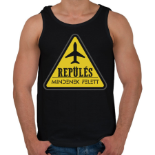 PRINTFASHION Repülés mindenek felett - Férfi atléta - Fekete atléta, trikó