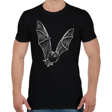 PRINTFASHION Repülő denevér - fehér - Férfi póló - Fekete férfi póló