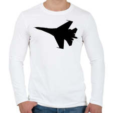 PRINTFASHION Repülő gép  - Férfi hosszú ujjú póló - Fehér férfi póló