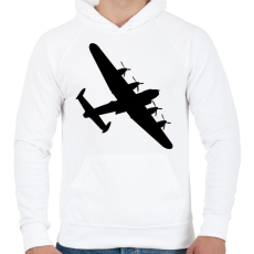 PRINTFASHION Repülő gép  - Férfi kapucnis pulóver - Fehér